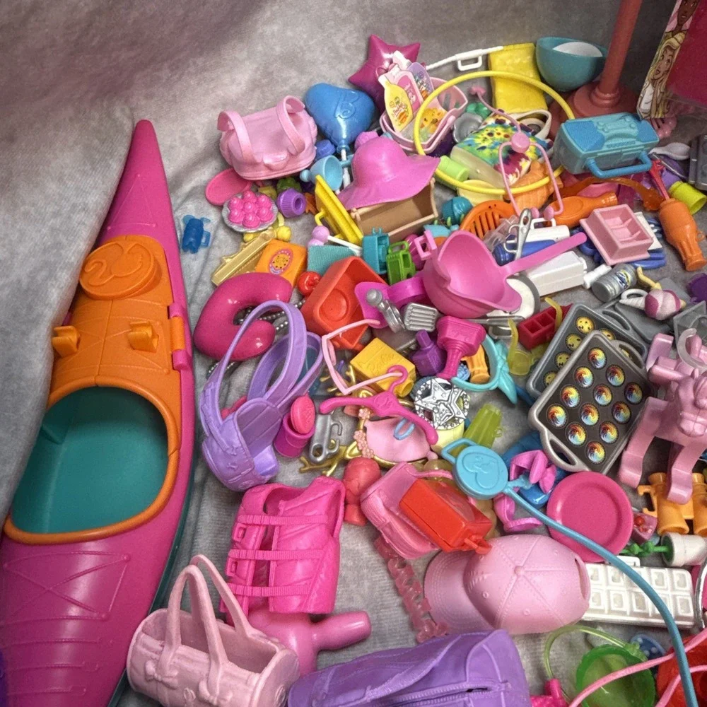 Huge Lot Of Barbie Chelsea 30 Pets Dogs Cats Pony & House Accessories Brushes